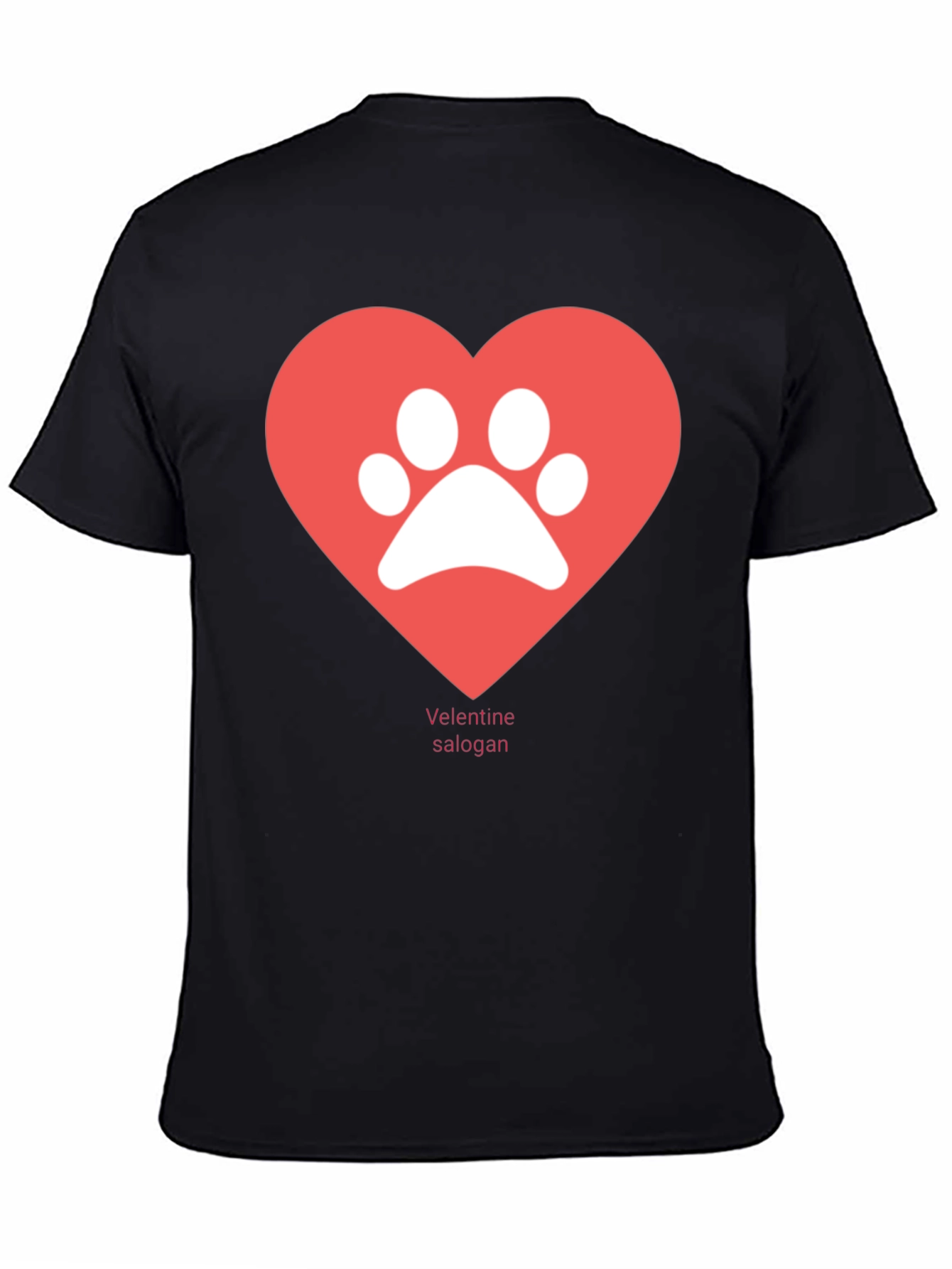 Paw Print Heart T-Shirt - Valentines Day