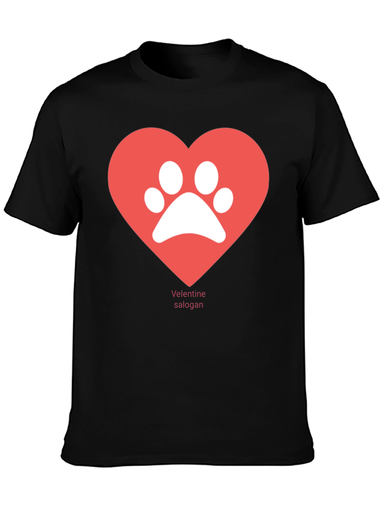 Paw Print Heart T-Shirt - Valentines Day