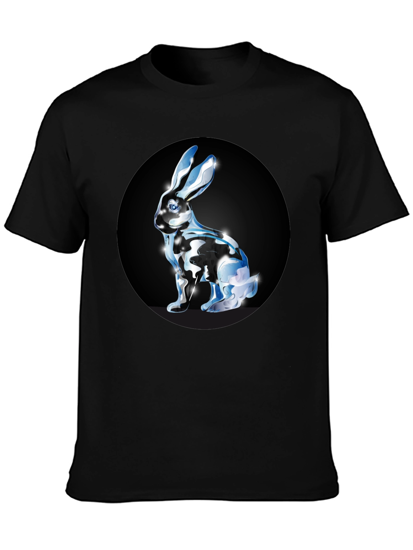 Rabbit Graphic Black T-Shirt