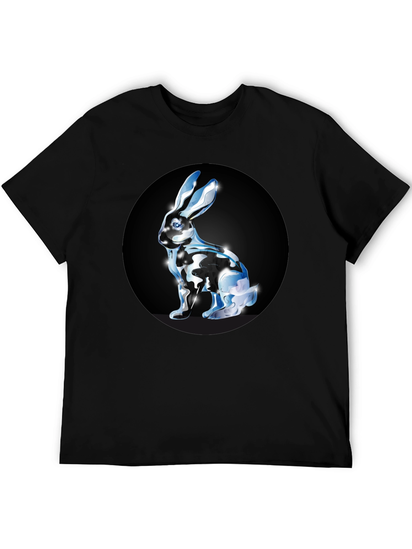 Rabbit Graphic Black T-Shirt