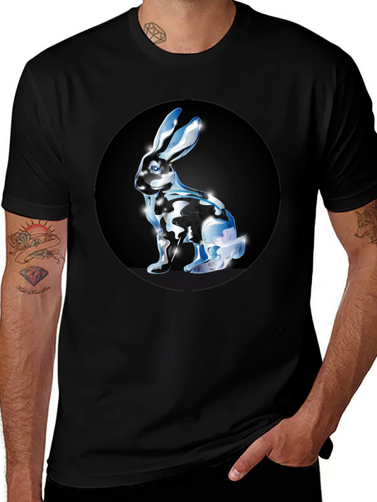 Rabbit Graphic Black T-Shirt