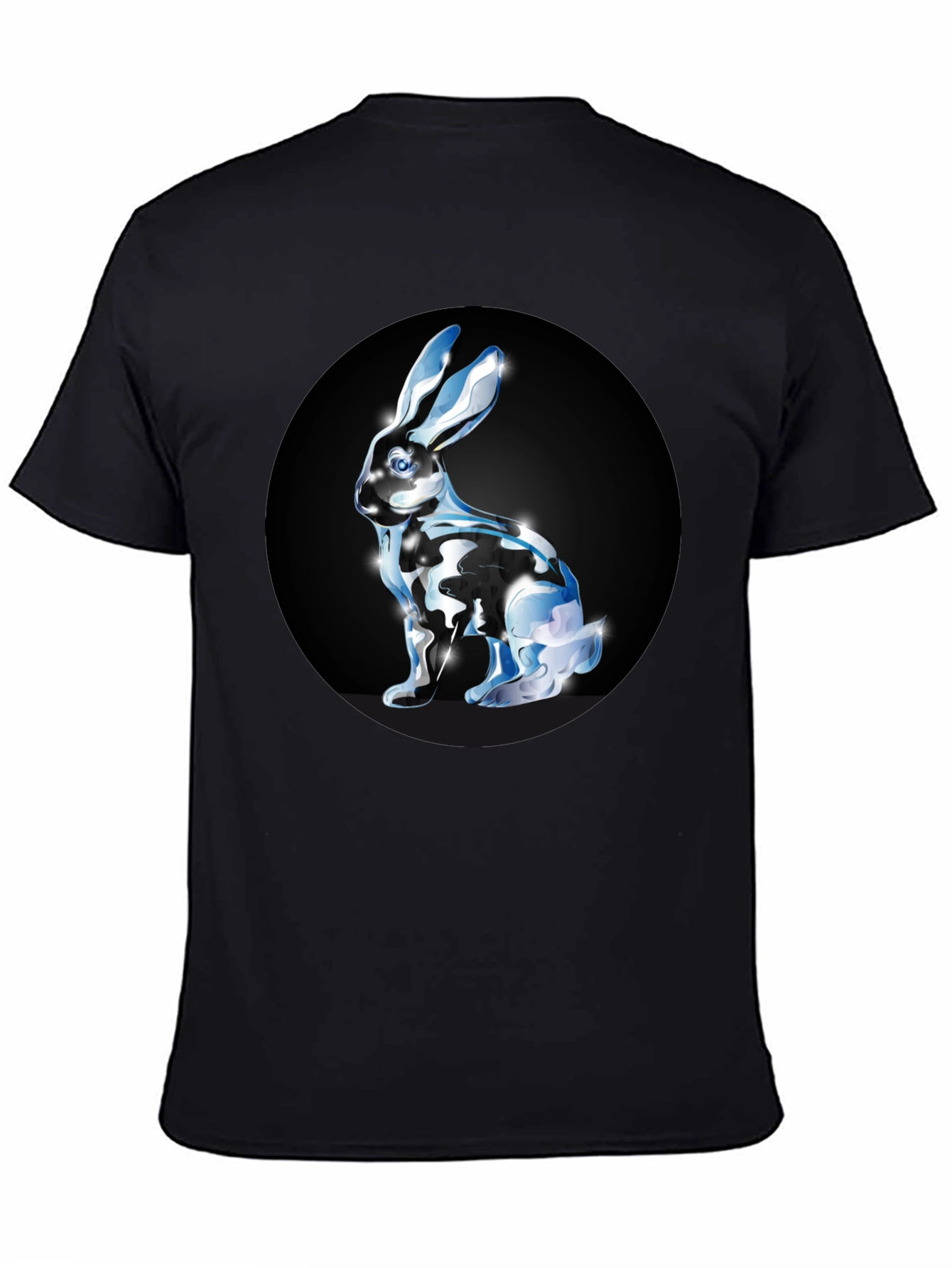 Rabbit Graphic Black T-Shirt