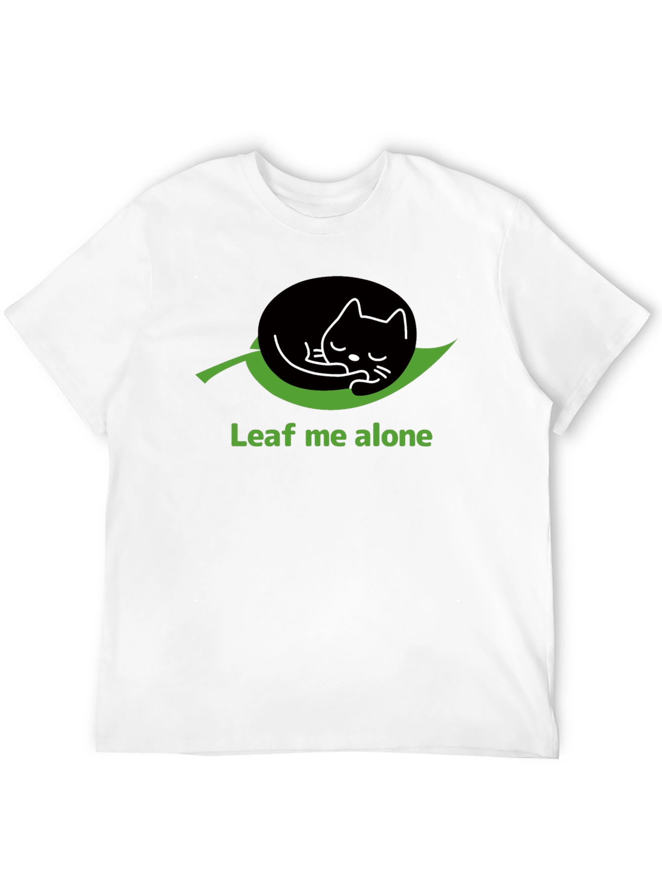 Leaf Me Alone Cat T-Shirt - Funny Graphic Tee