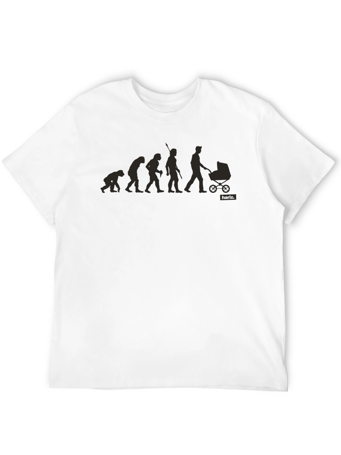 Evolution of Dad Black T-Shirt - Funny Fatherhood Tee