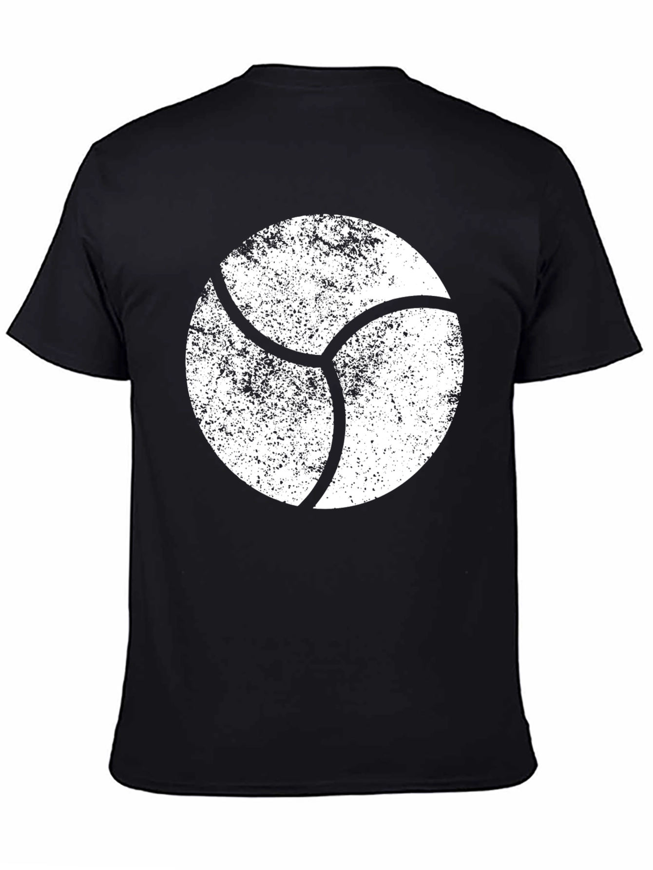 Distressed Circle Graphic Tee - Black