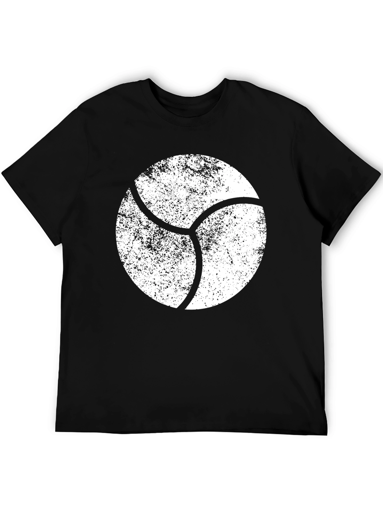 Distressed Circle Graphic Tee - Black