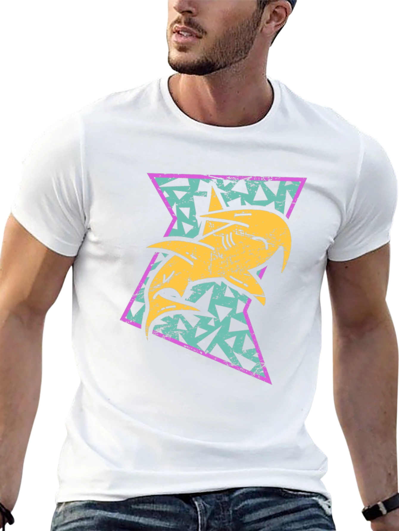 Retro Shark Triangle Graphic Tee