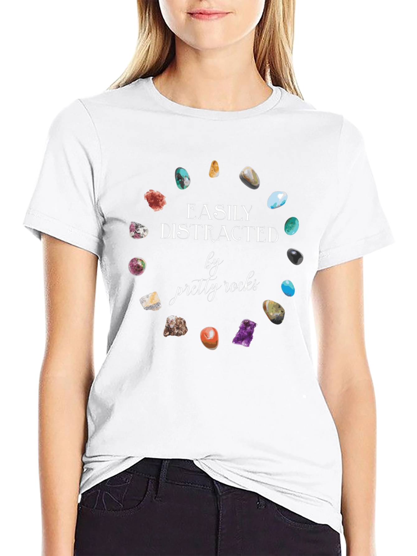 Easily Distracted by Pretty Rocks T-Shirt