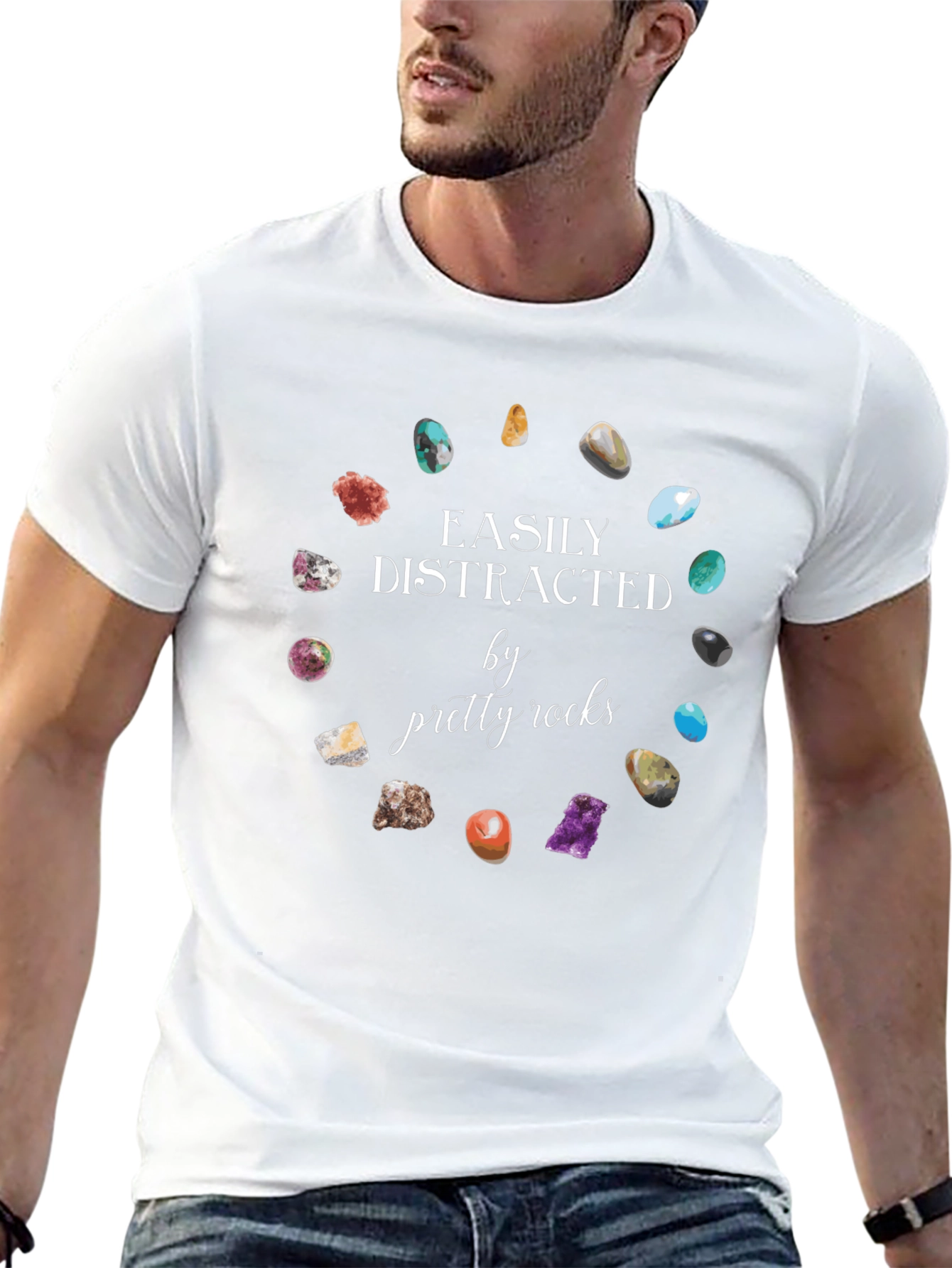 Easily Distracted by Pretty Rocks T-Shirt