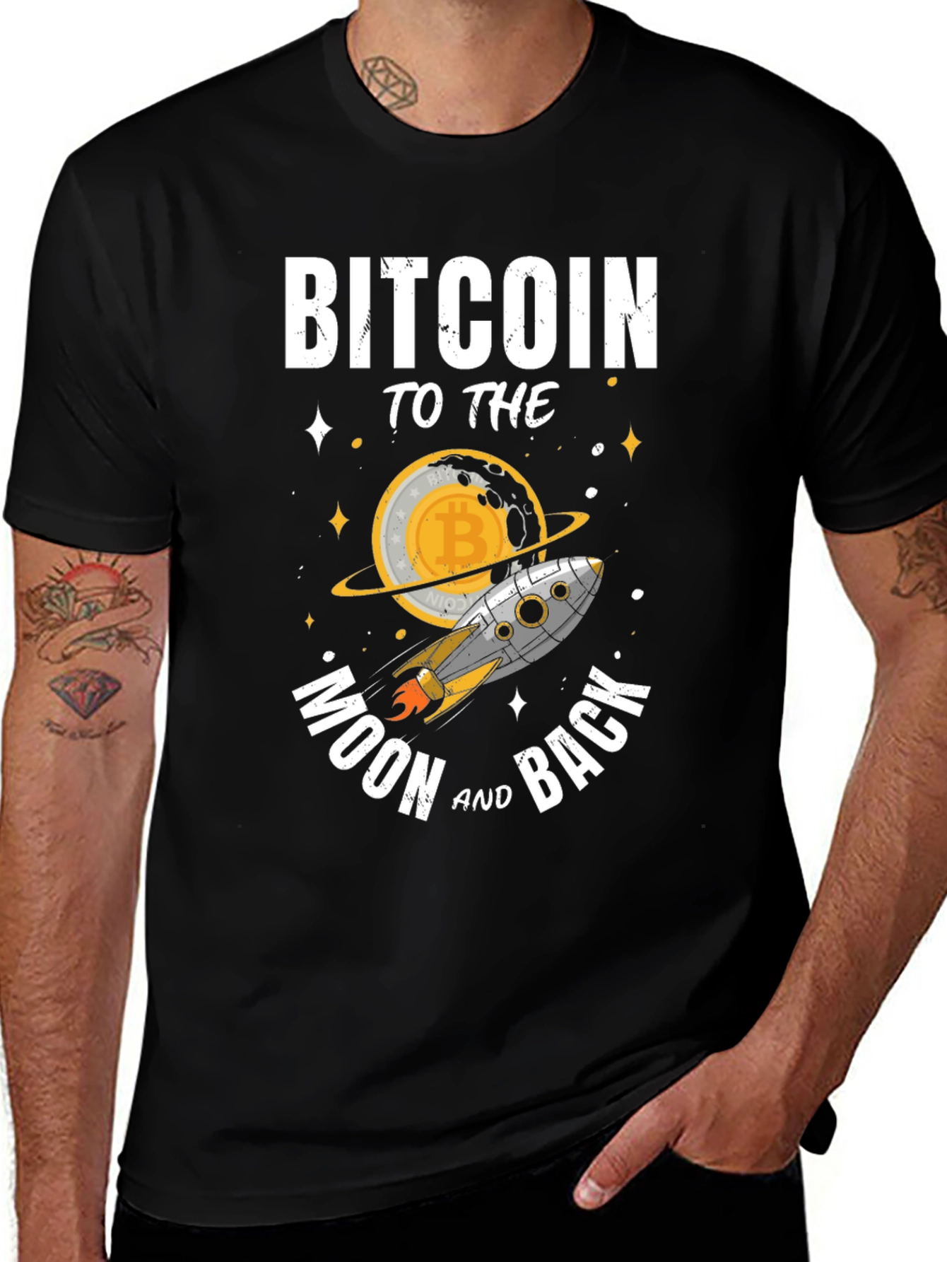 Bitcoin To The Moon Graphic Tee
