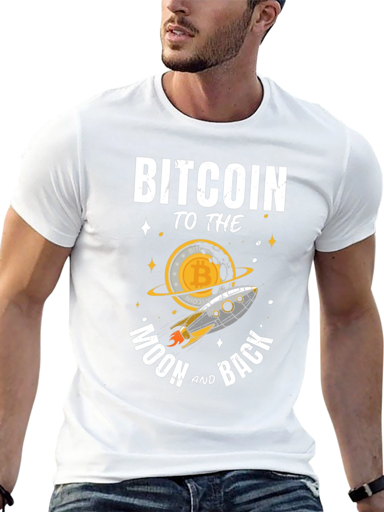 Bitcoin To The Moon Graphic Tee