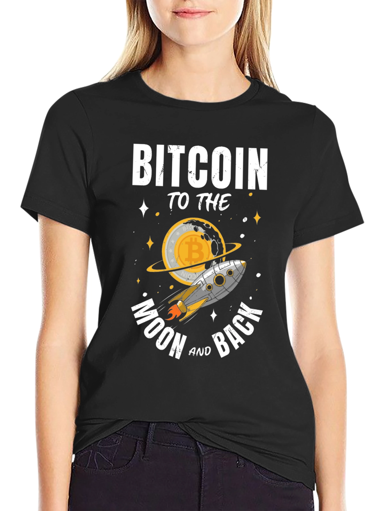 Bitcoin To The Moon Graphic Tee