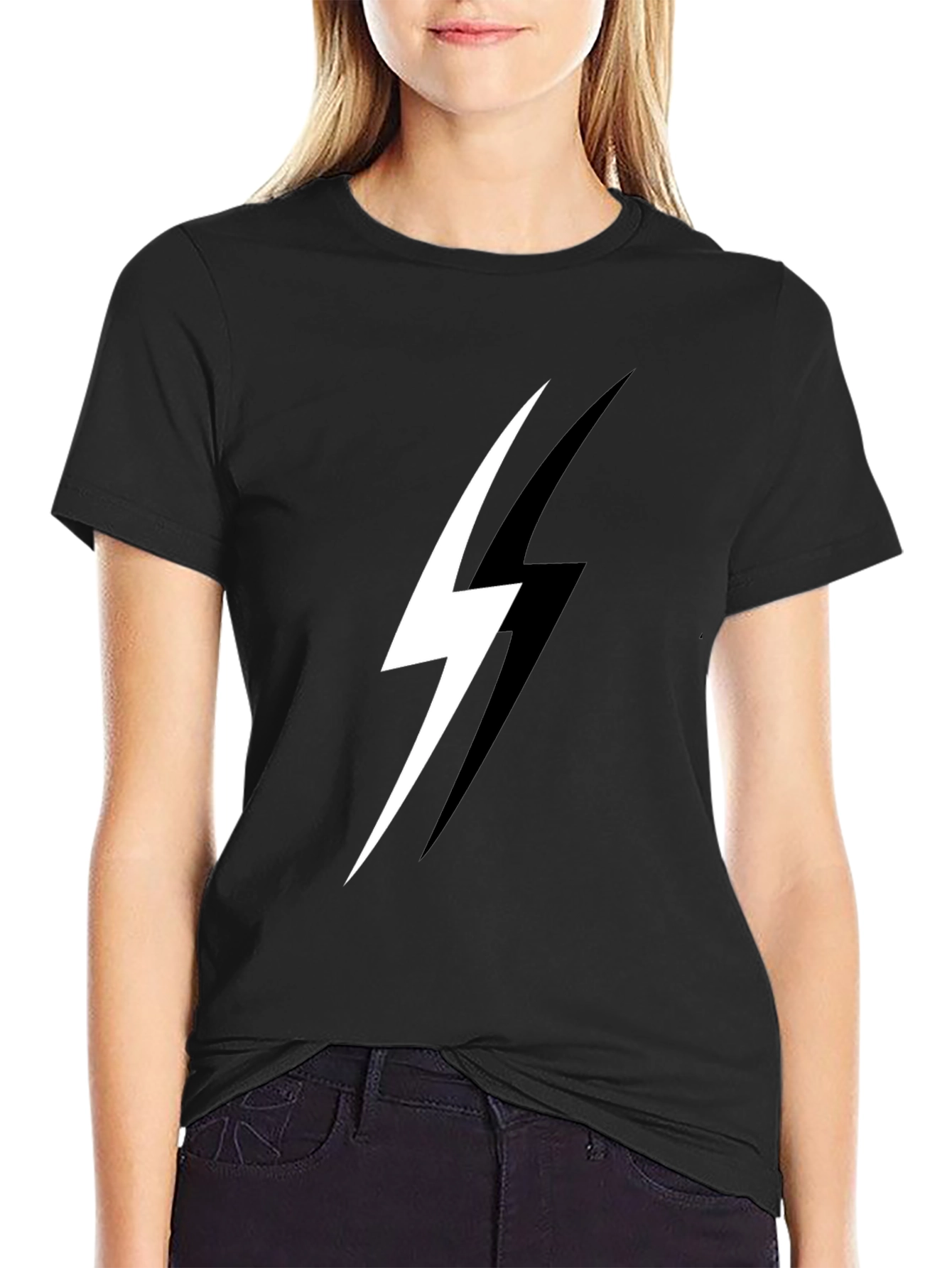 Lightning Bolt Graphic Black T-Shirt