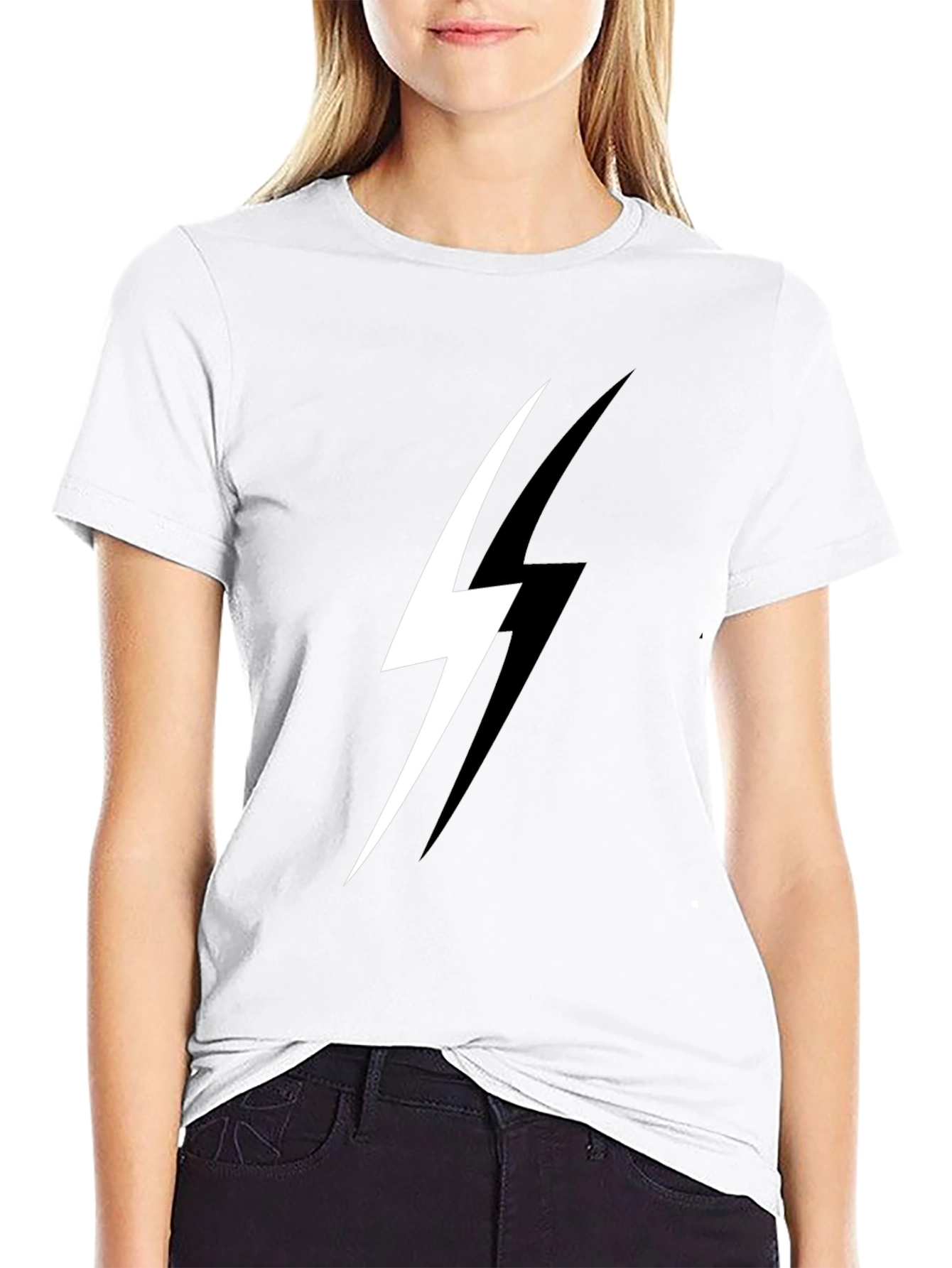 Lightning Bolt Graphic Black T-Shirt