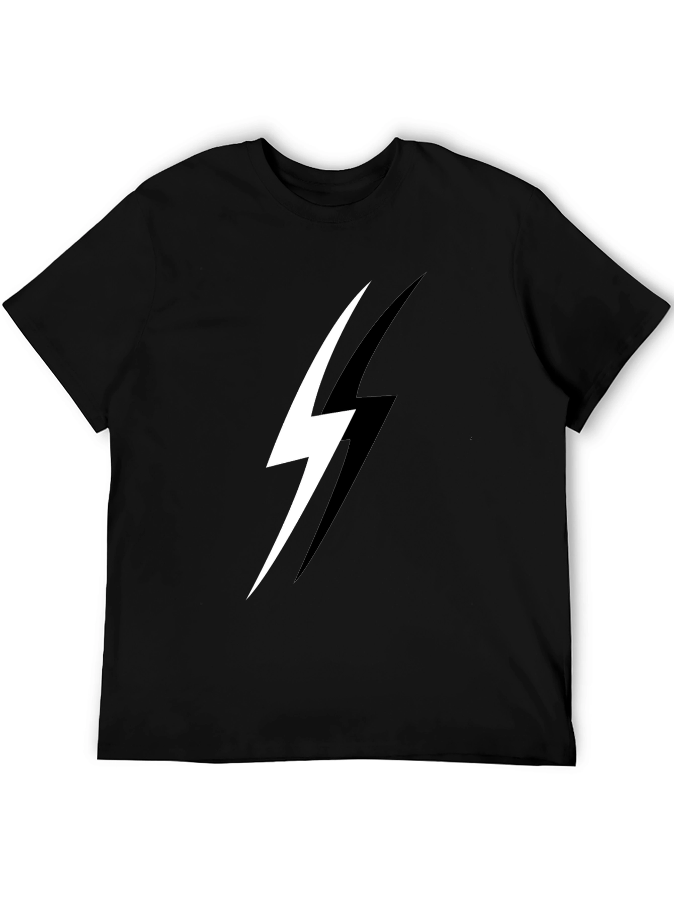 Lightning Bolt Graphic Black T-Shirt