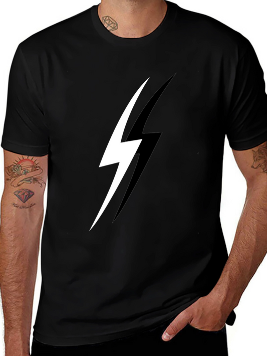 Lightning Bolt Graphic Black T-Shirt