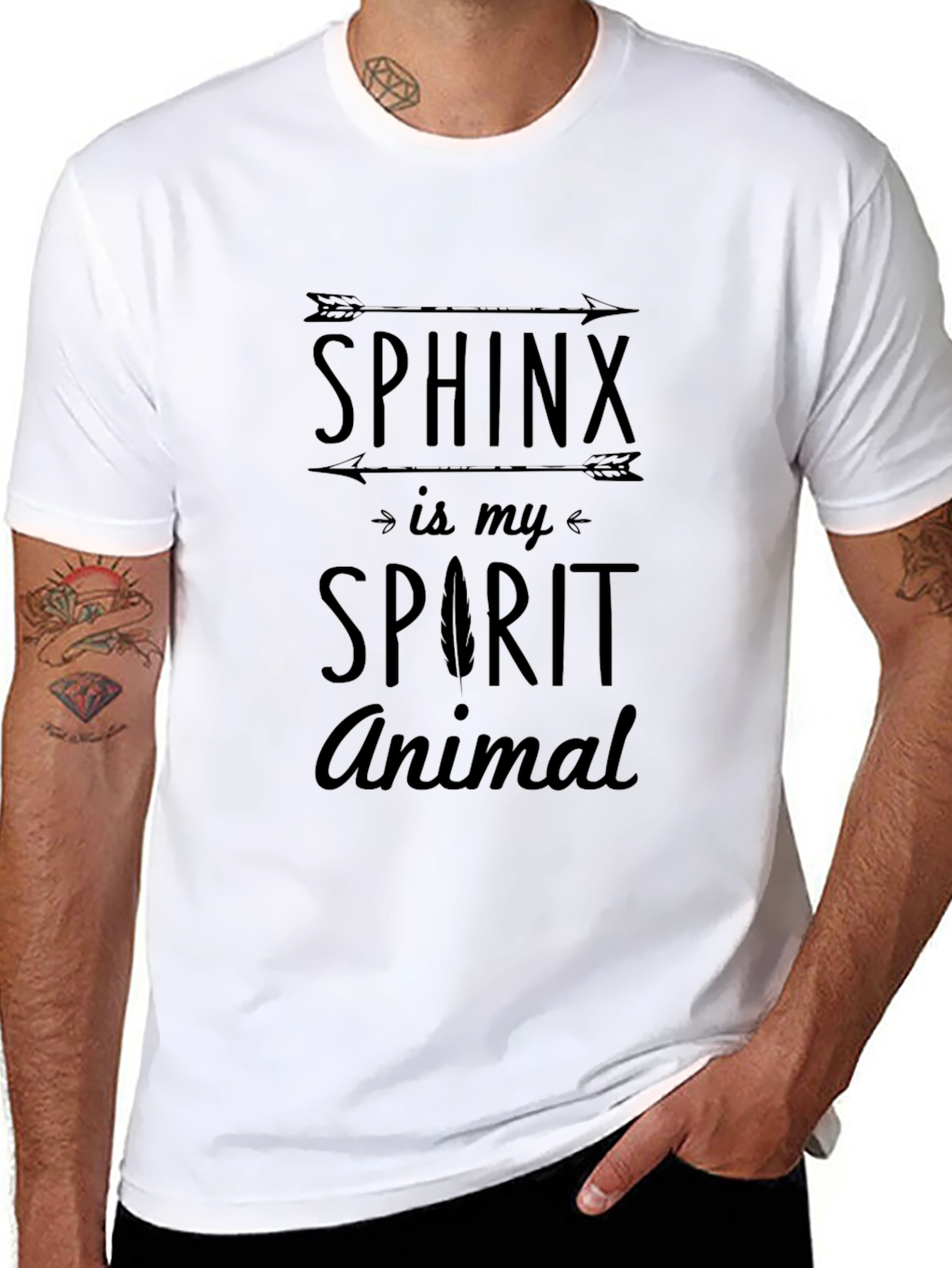 Sphinx Spirit Animal Graphic T-Shirt