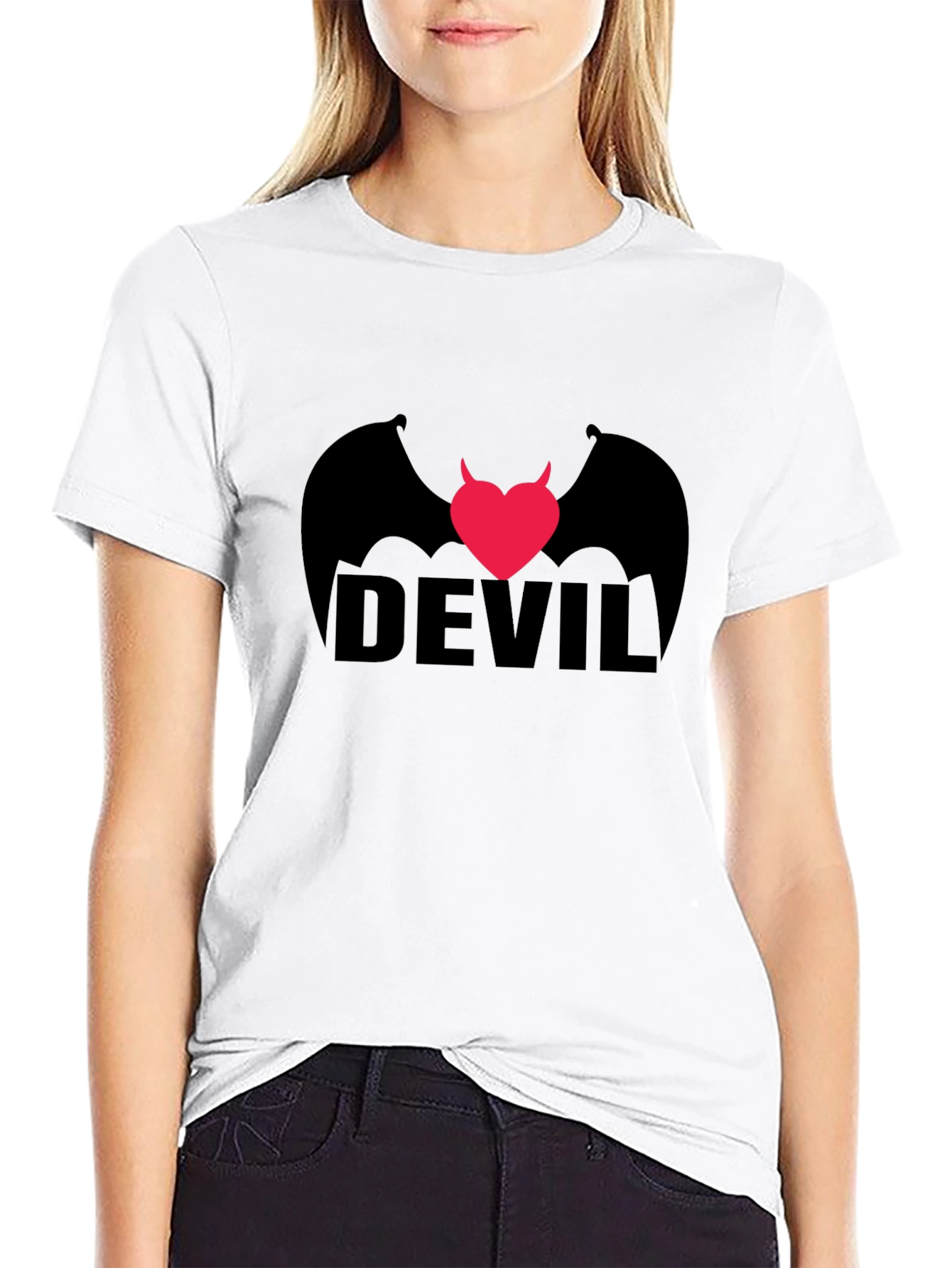 Devil Heart Wings Graphic T-Shirt