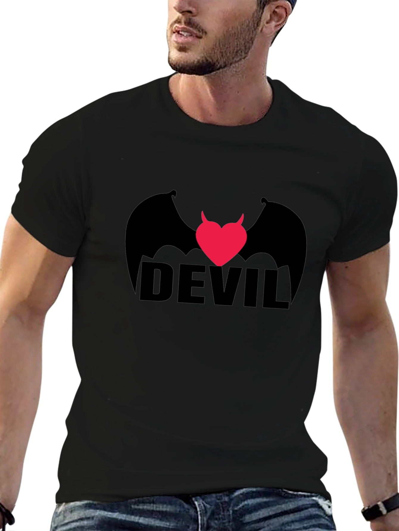 Devil Heart Wings Graphic T-Shirt