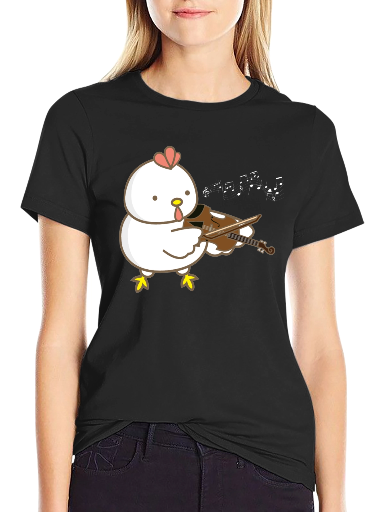 Chicken Playing Violin T-Shirt