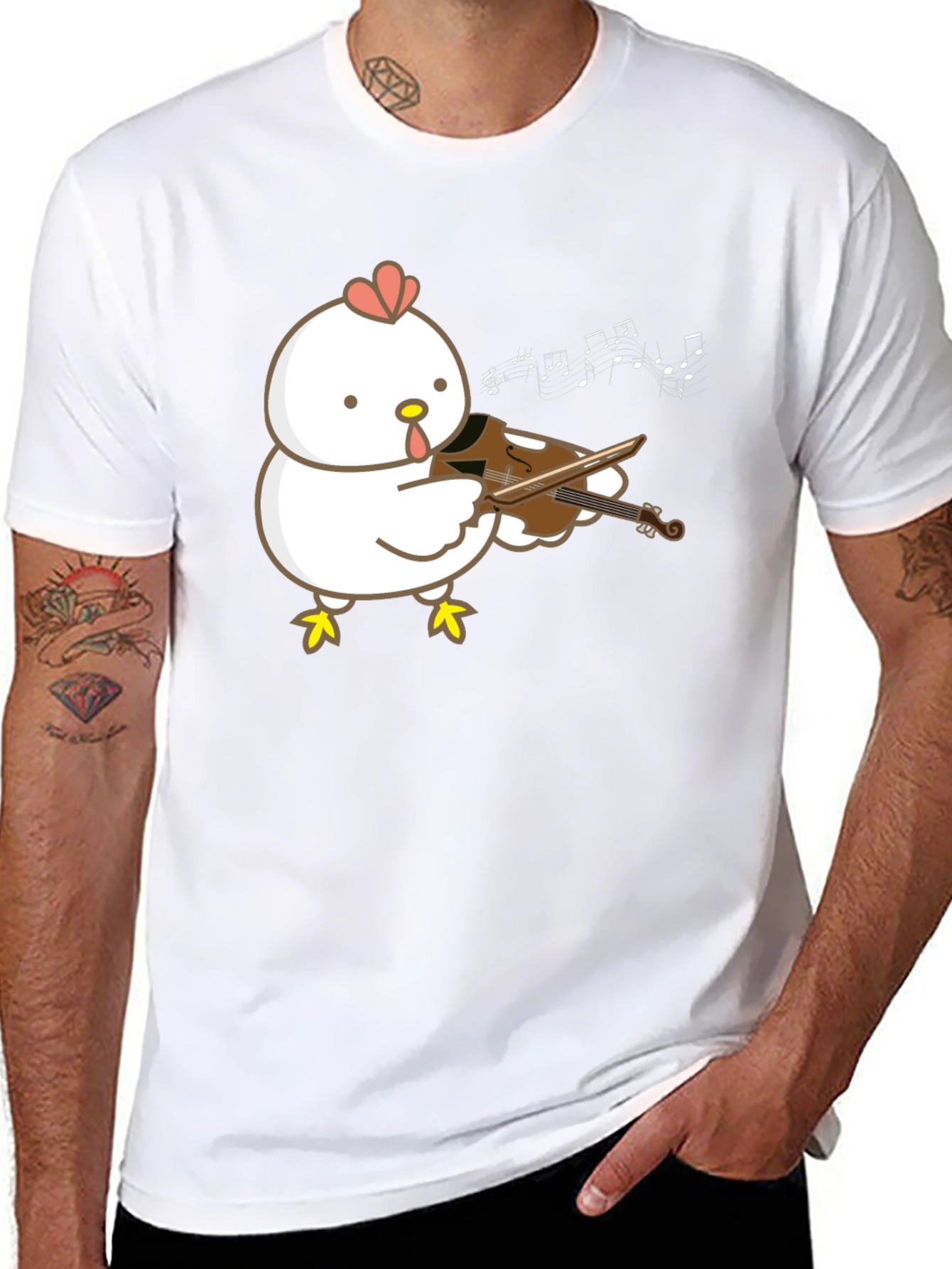 Chicken Playing Violin T-Shirt