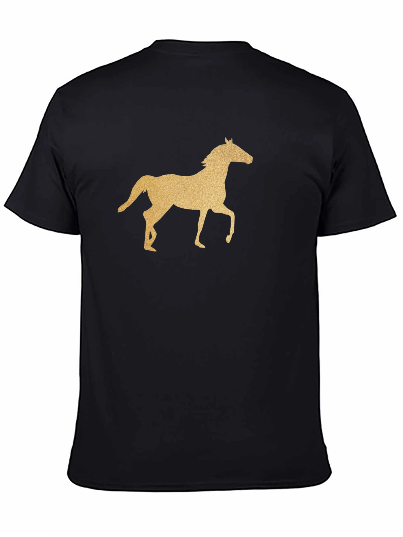 Black Horse Graphic T-Shirt - Equestrian Style