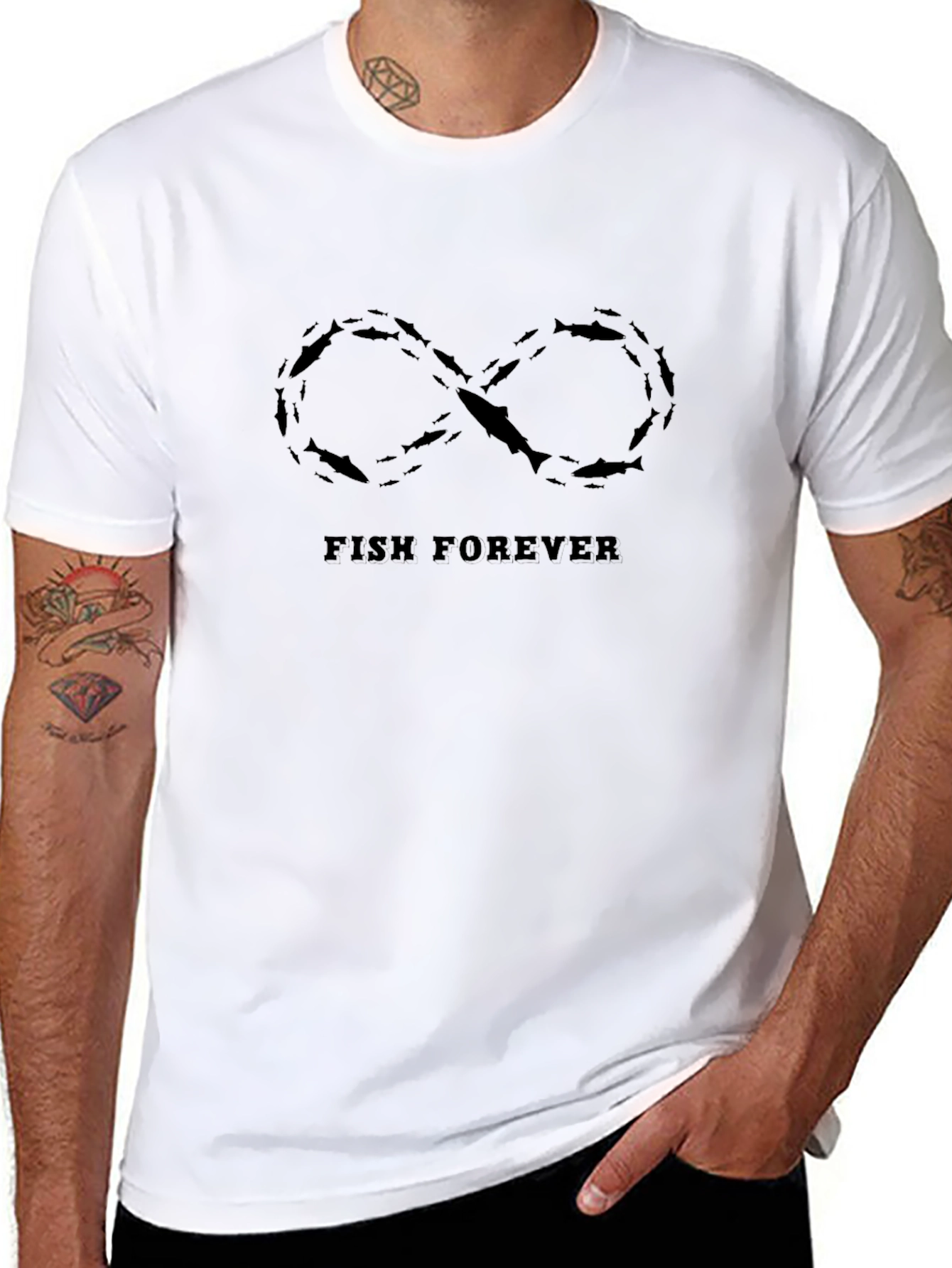 Fish Forever Infinity Graphic Tee - Mens