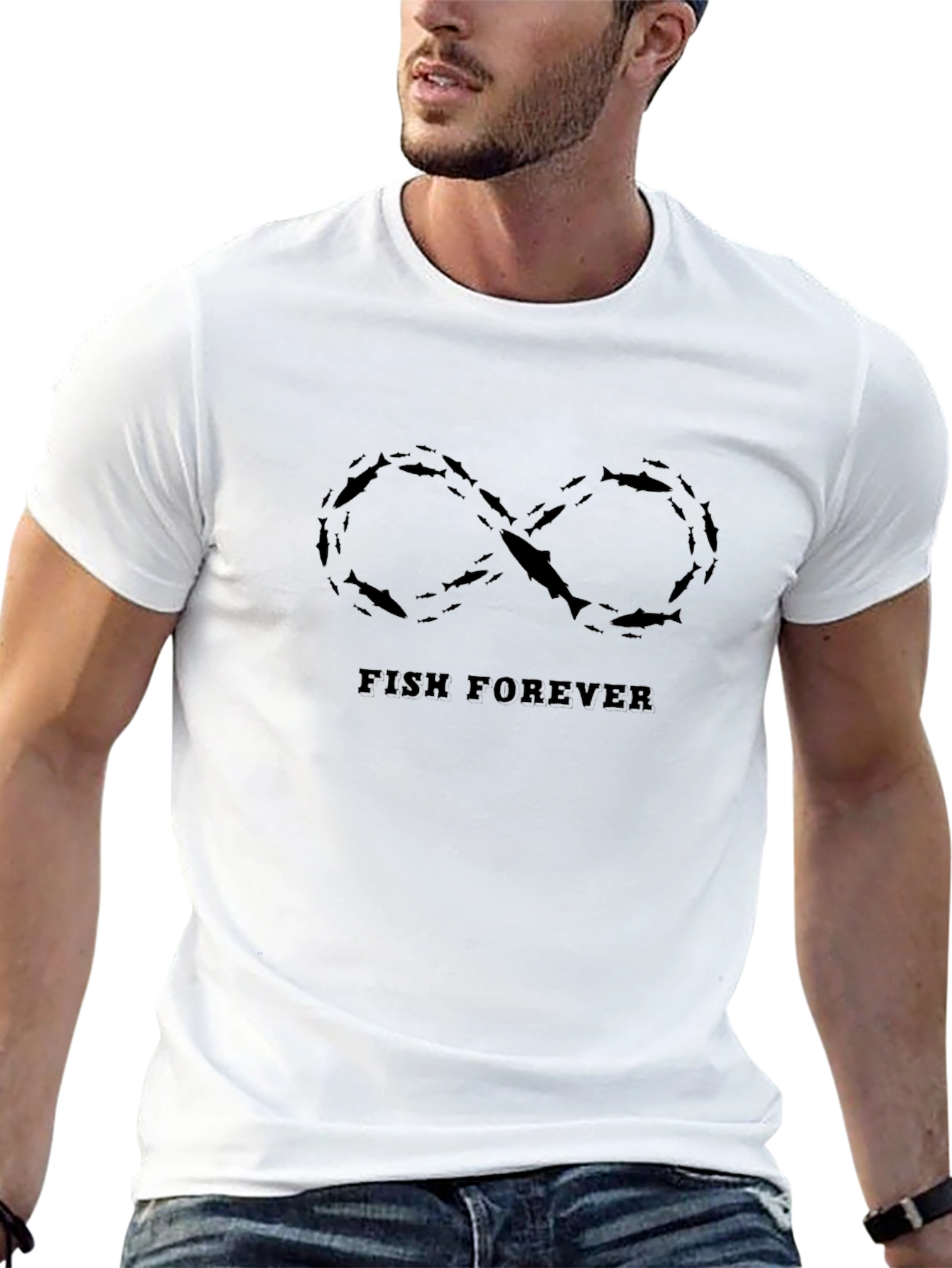 Fish Forever Infinity Graphic Tee - Mens