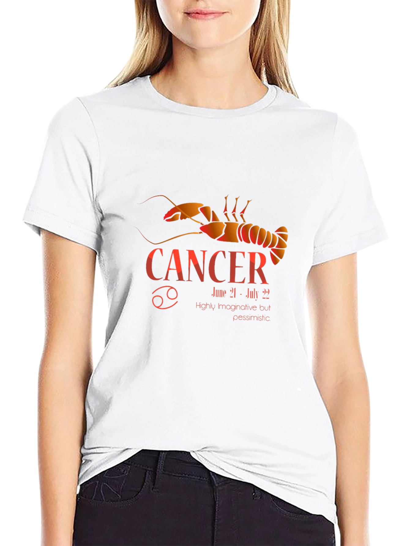 Cancer Zodiac T-Shirt - Black Graphic Tee