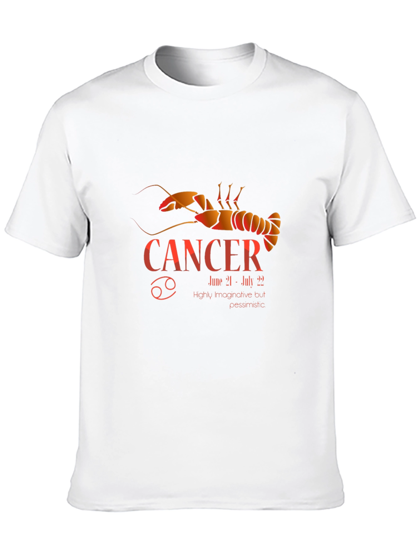 Cancer Zodiac T-Shirt - Black Graphic Tee
