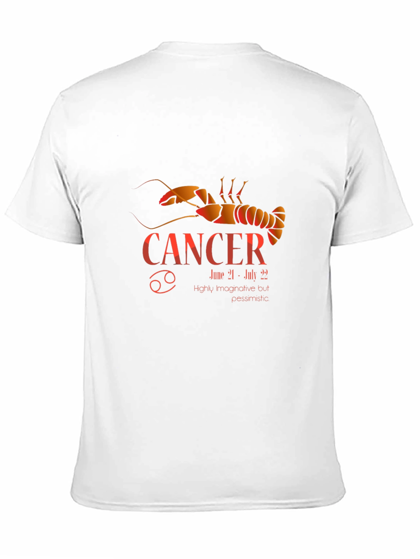 Cancer Zodiac T-Shirt - Black Graphic Tee