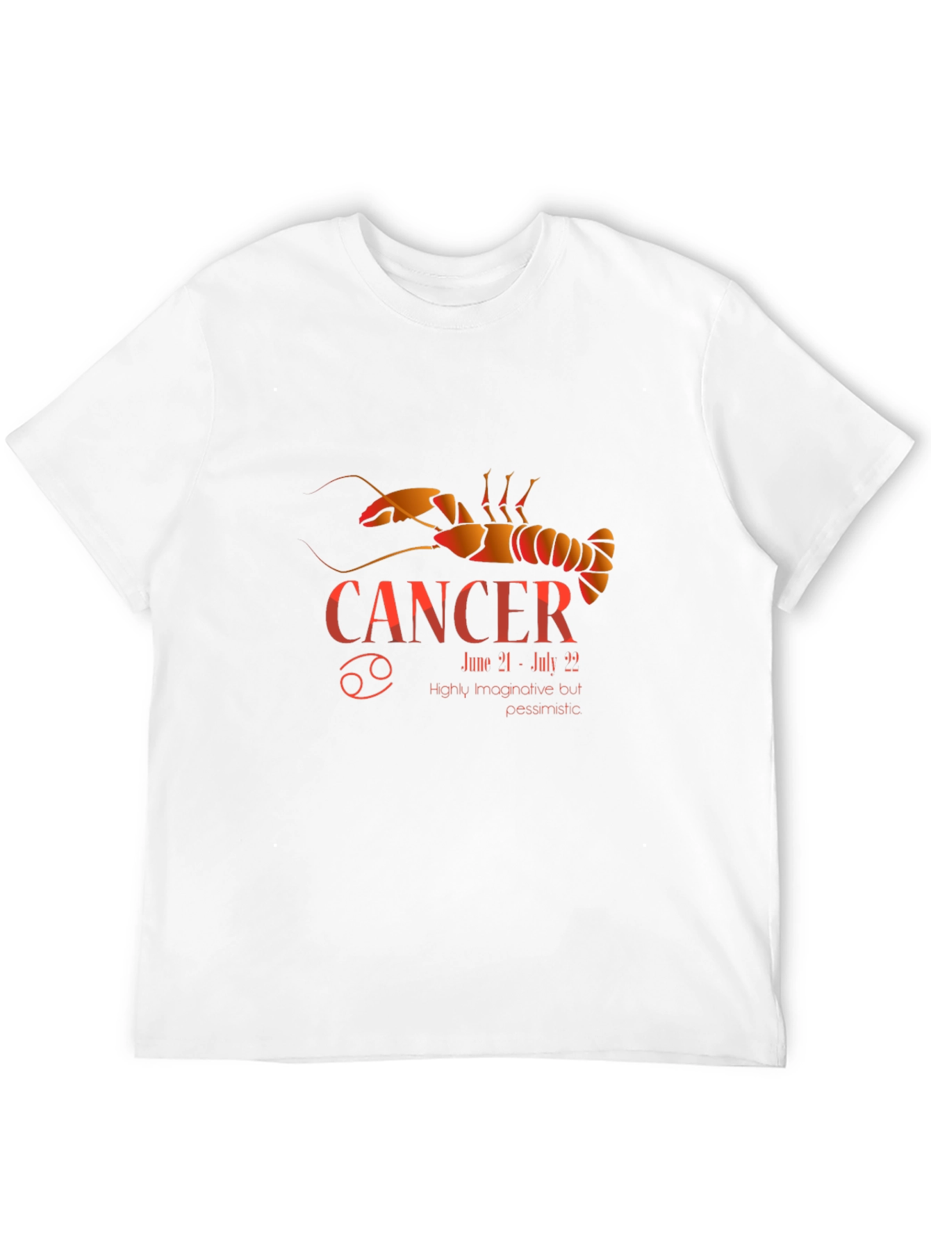Cancer Zodiac T-Shirt - Black Graphic Tee