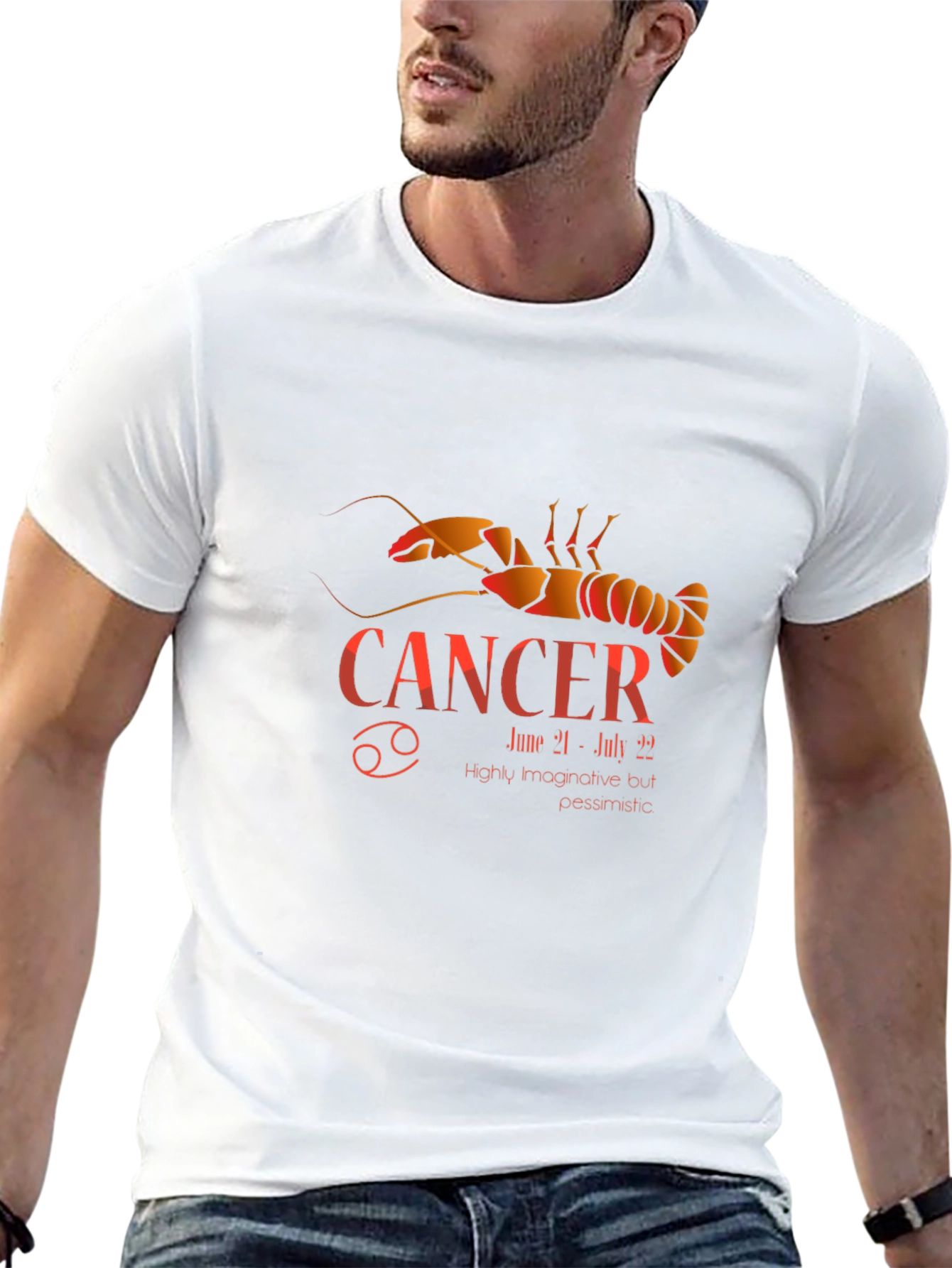 Cancer Zodiac T-Shirt - Black Graphic Tee