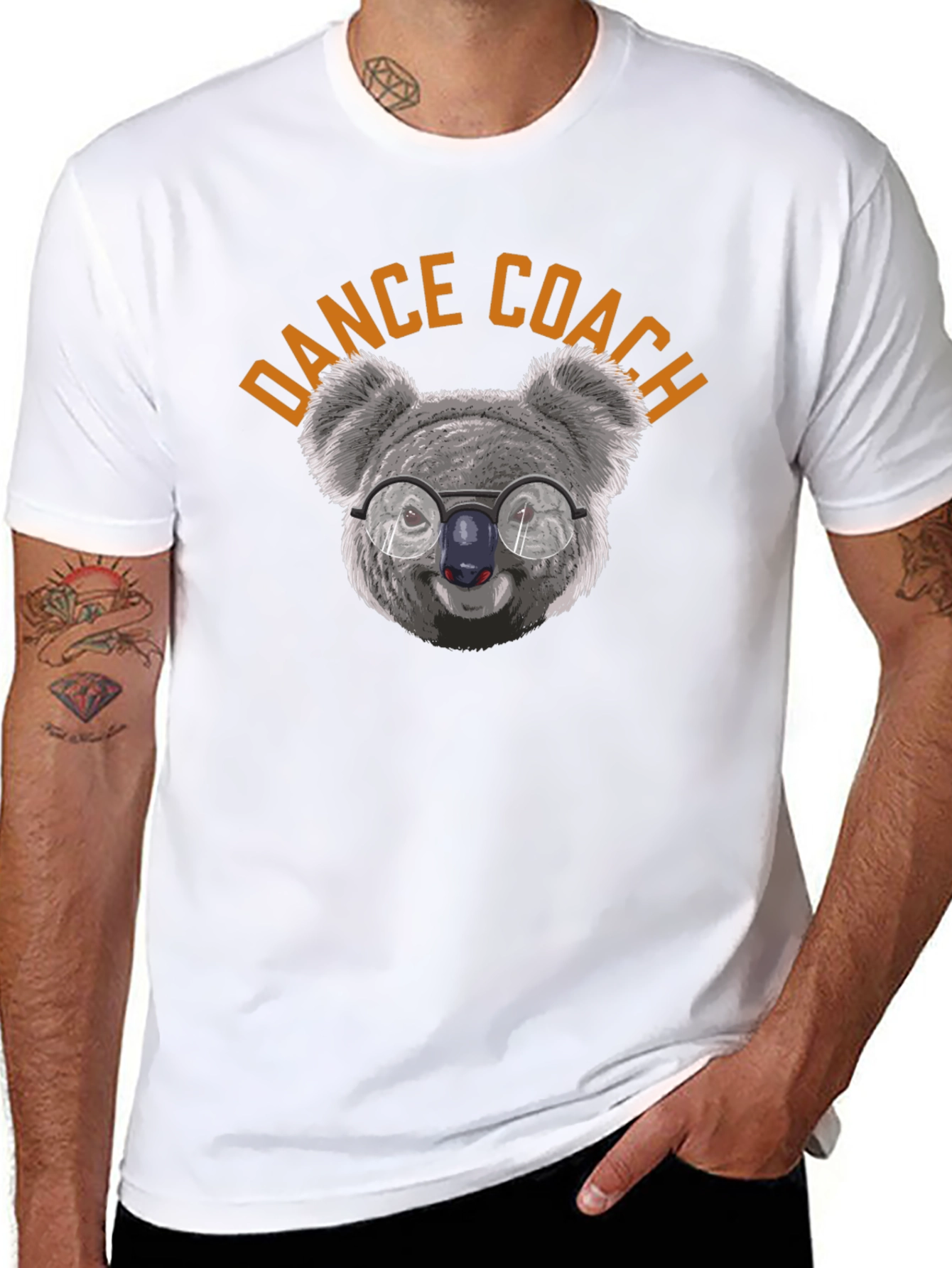Dance Coach Koala Graphic T-Shirt - Unisex Cotton Tee