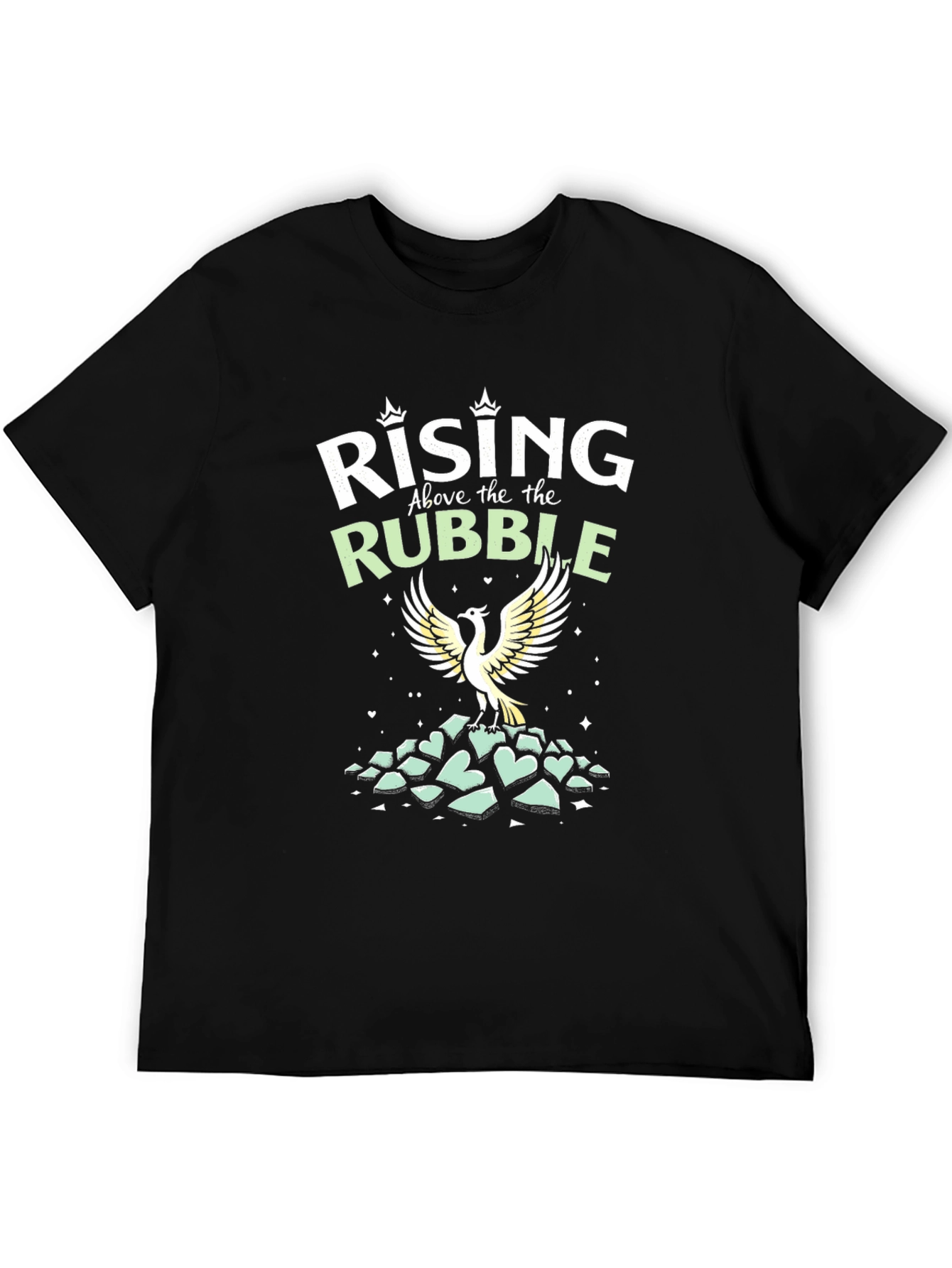 Rising Above Rubble Phoenix Graphic Tee