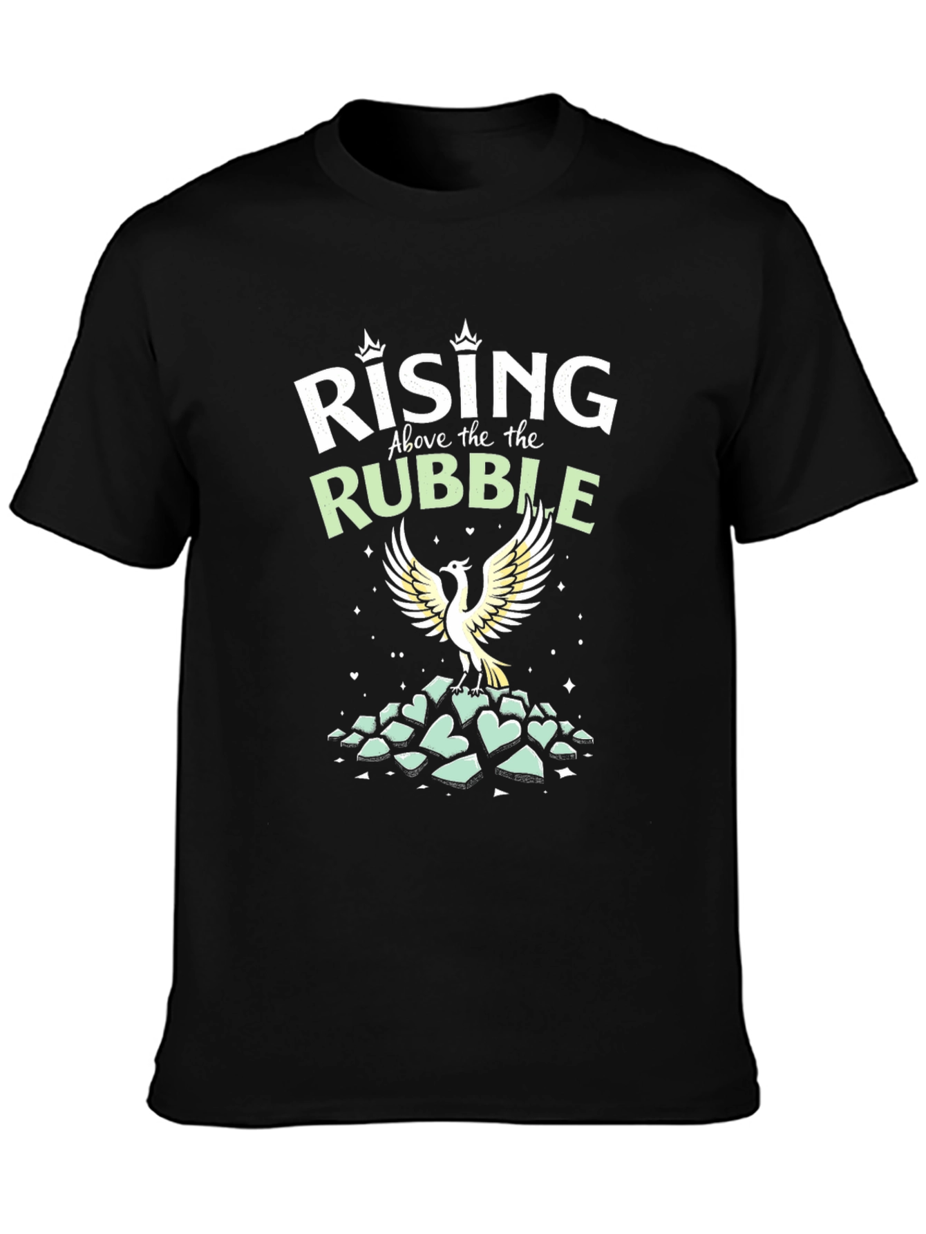 Rising Above Rubble Phoenix Graphic Tee