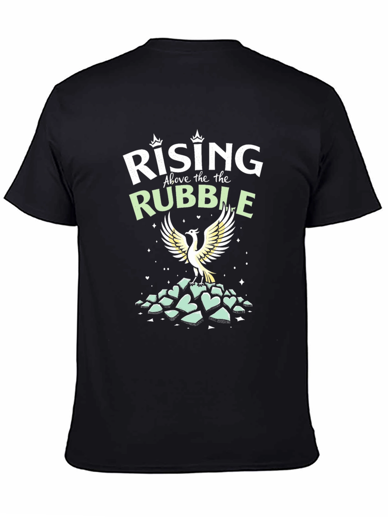 Rising Above Rubble Phoenix Graphic Tee