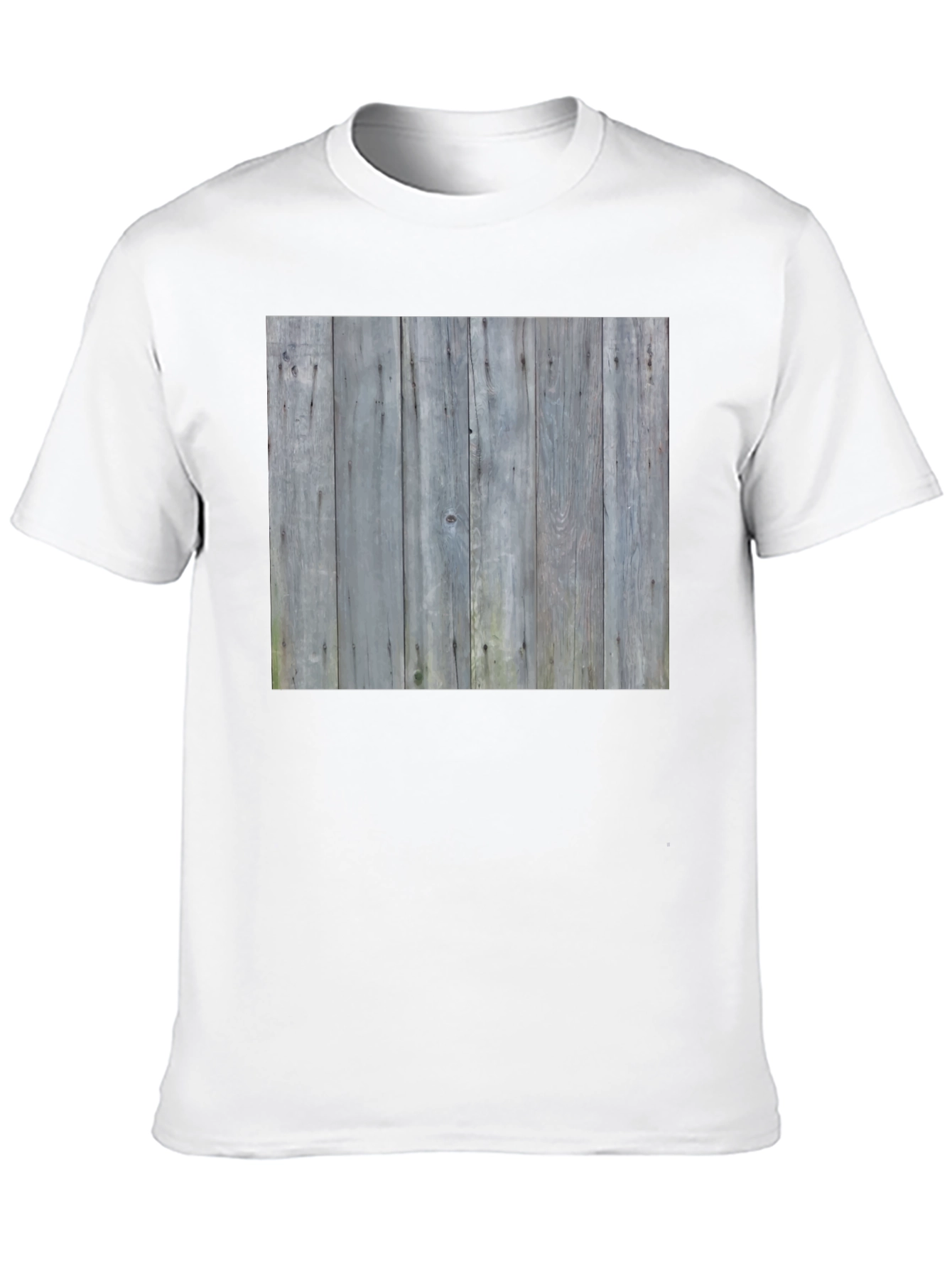 Rustic Wood Print Tee - Black Casual Shirt