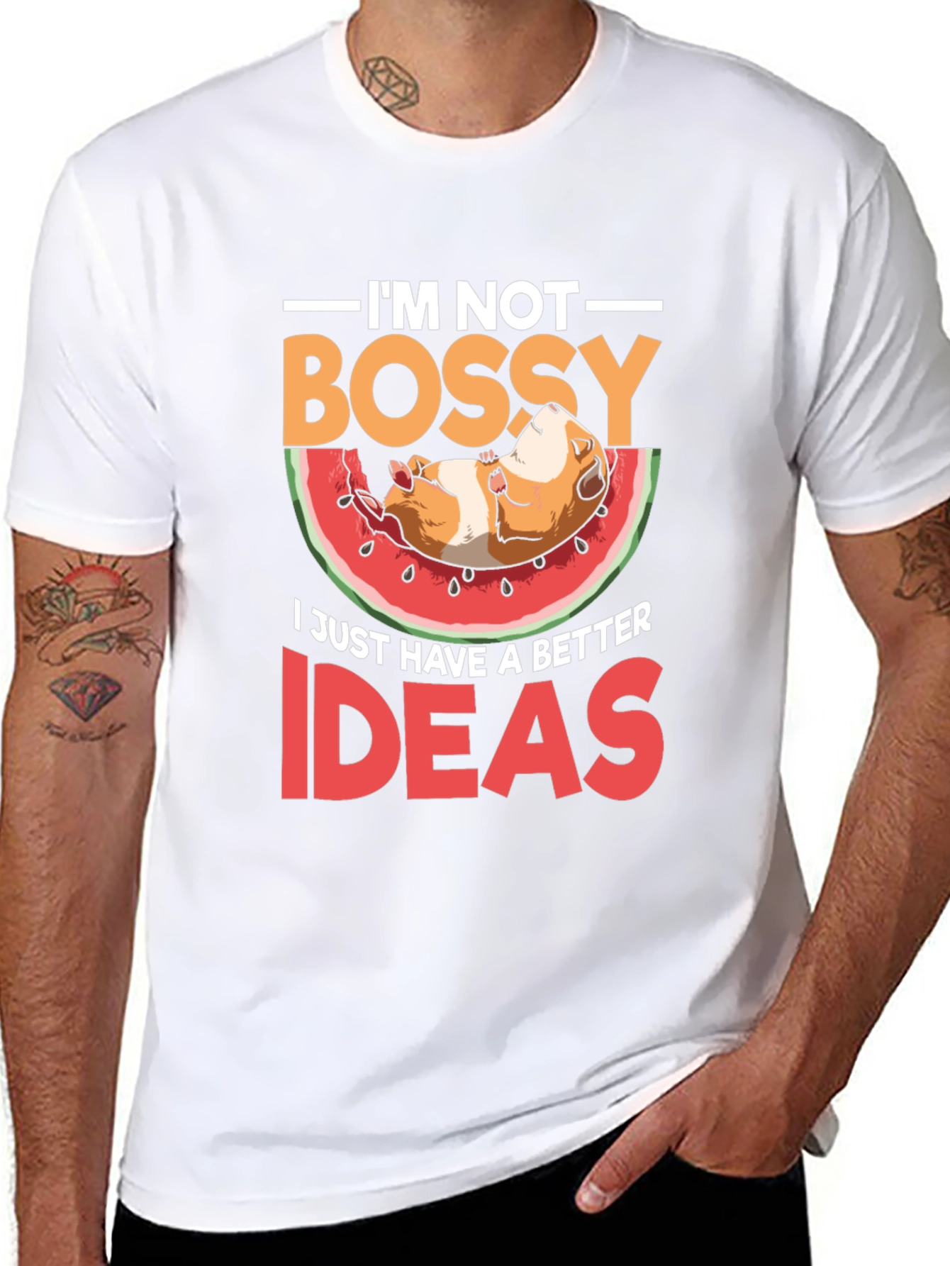 Im Not Bossy T-Shirt - Guinea Pig Watermelon