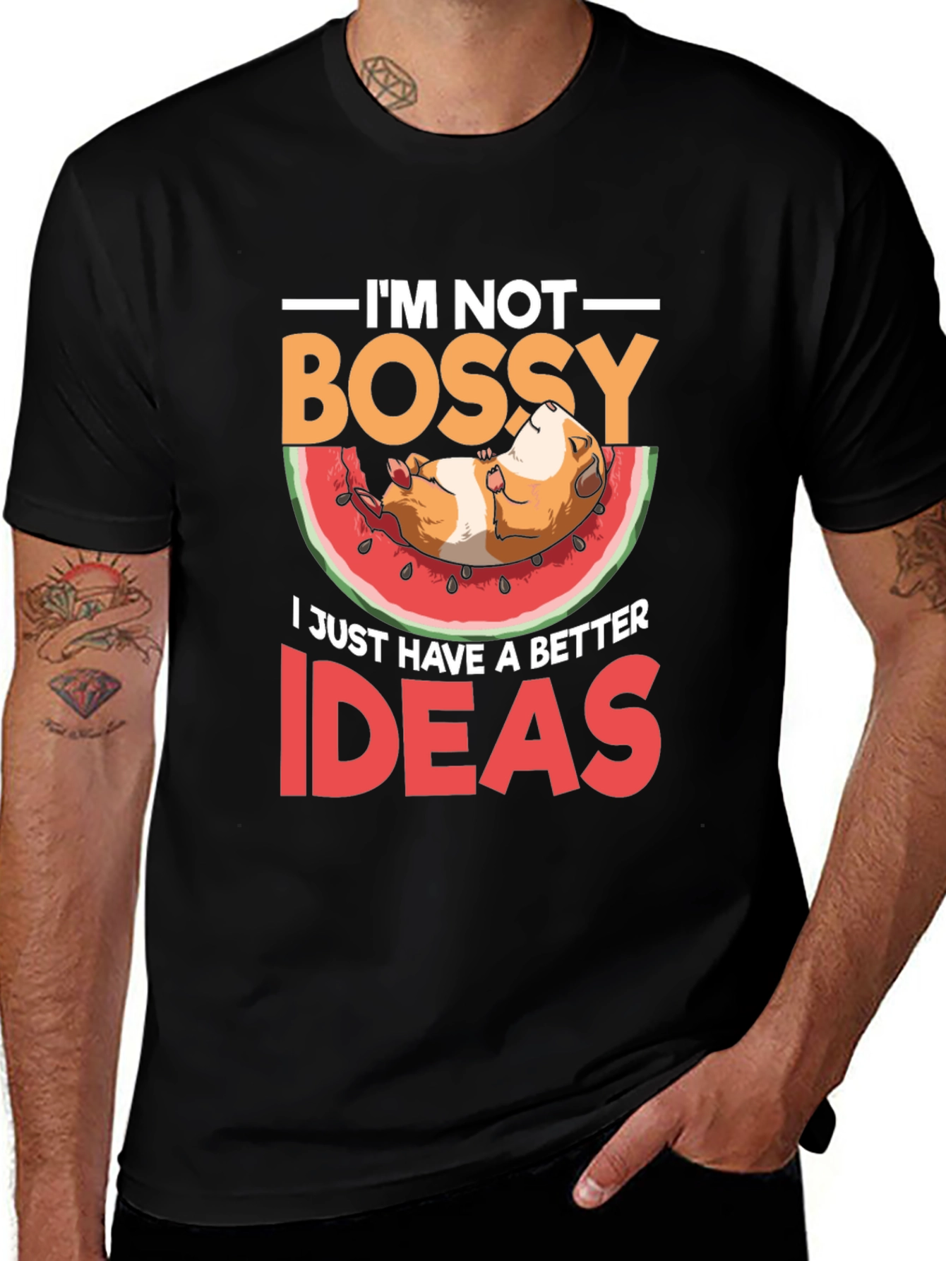 Im Not Bossy T-Shirt - Guinea Pig Watermelon