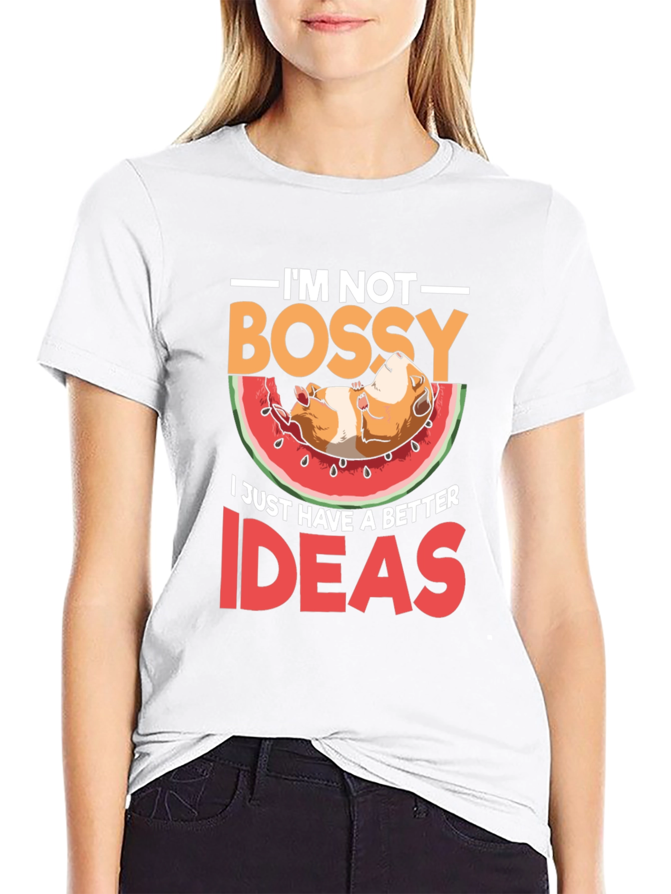 Im Not Bossy T-Shirt - Guinea Pig Watermelon