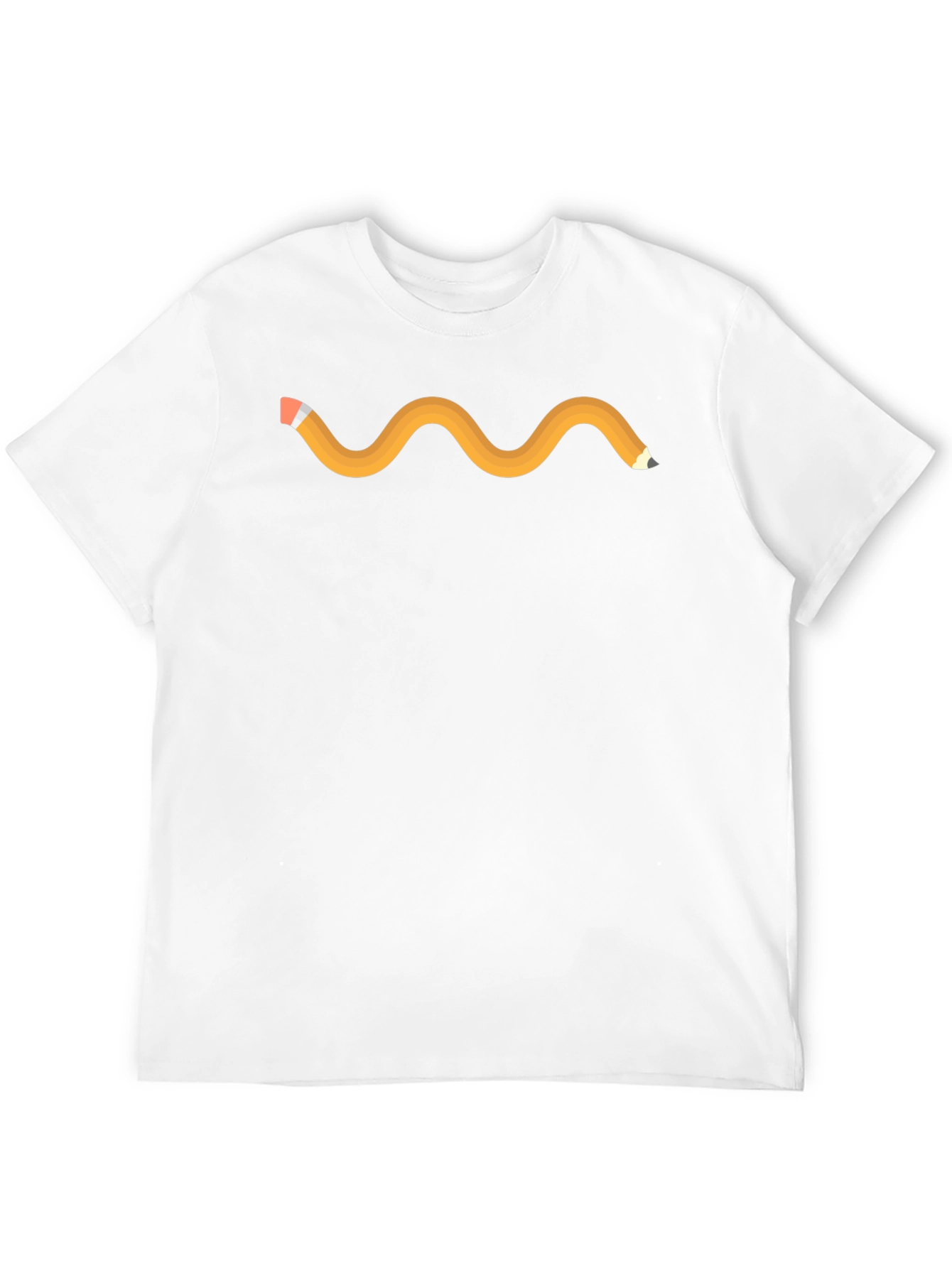 Wavy Pencil Graphic Tee - Black