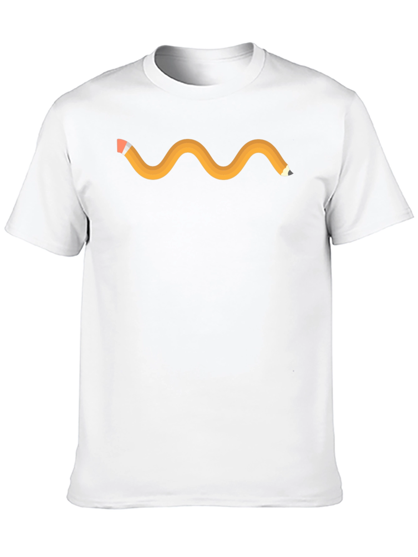 Wavy Pencil Graphic Tee - Black