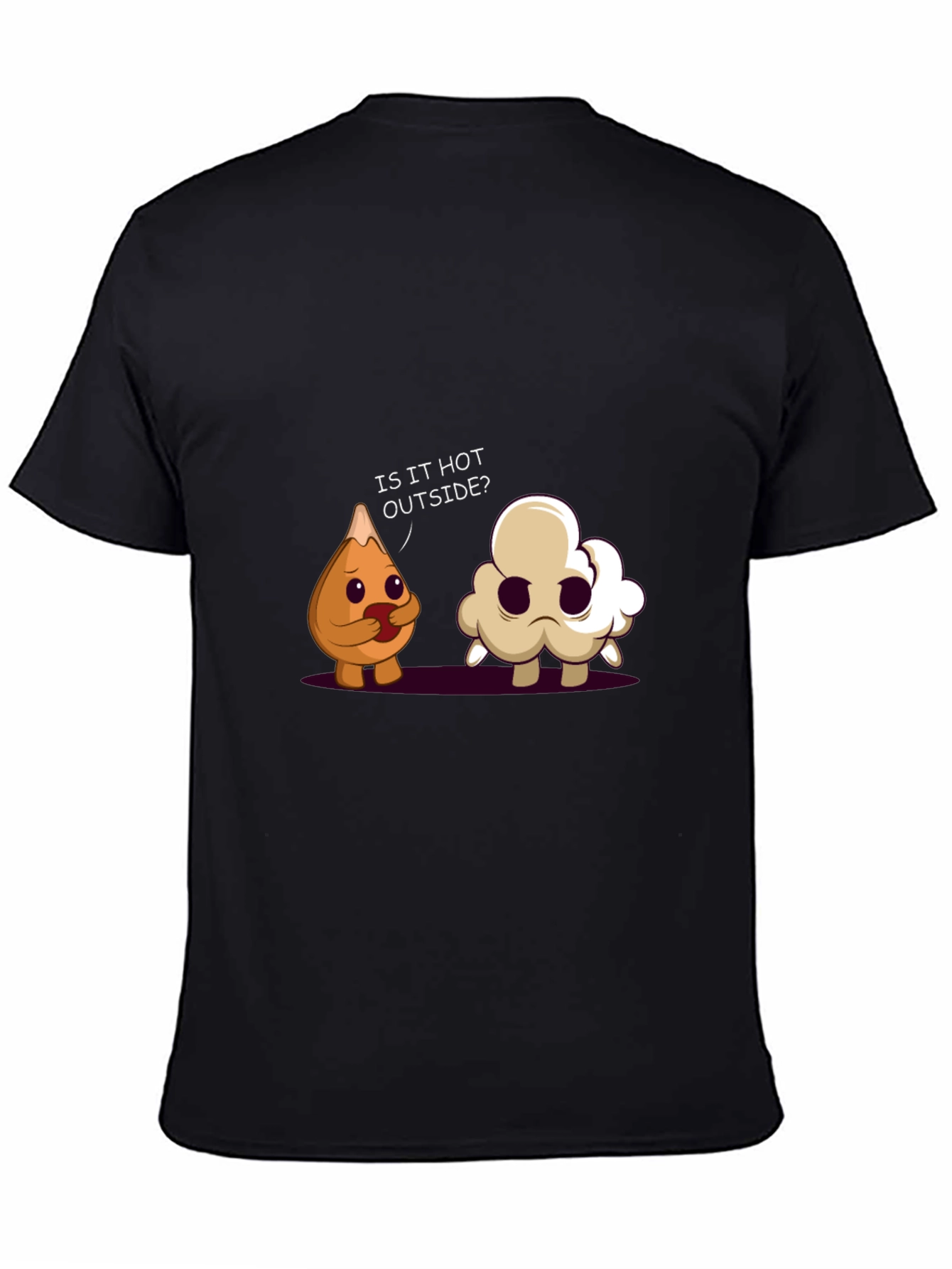 Funny Cartoon Graphic Black T-Shirt