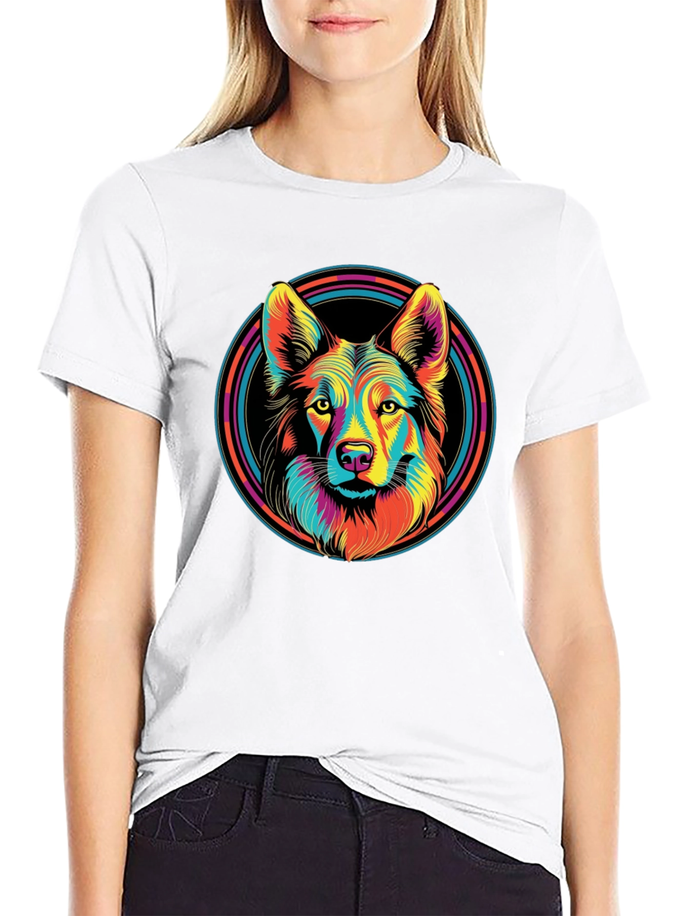 Vibrant Wolf Graphic T-Shirt
