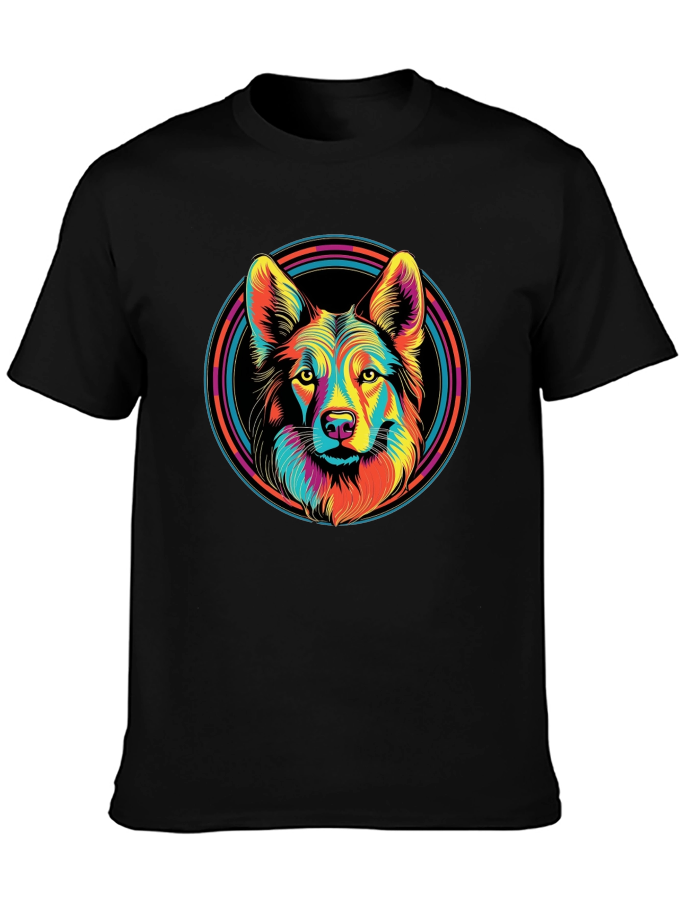 Vibrant Wolf Graphic T-Shirt