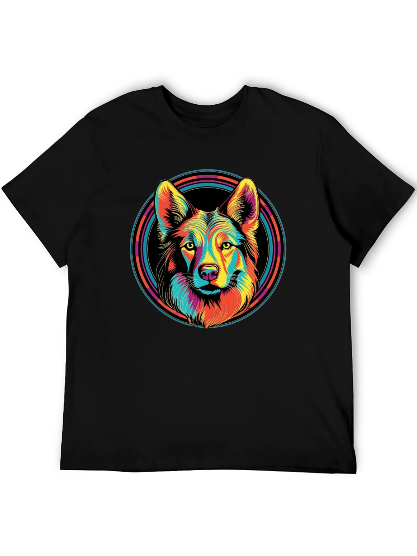 Vibrant Wolf Graphic T-Shirt