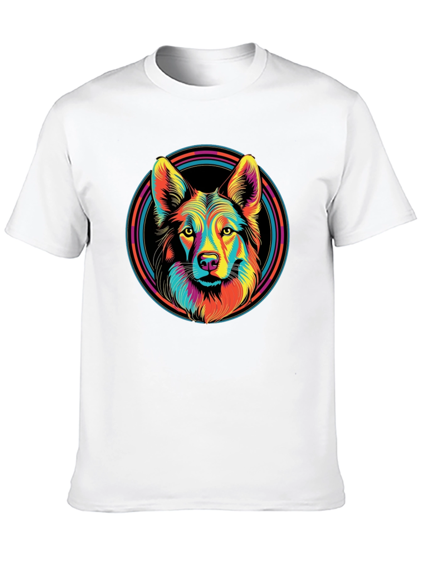 Vibrant Wolf Graphic T-Shirt