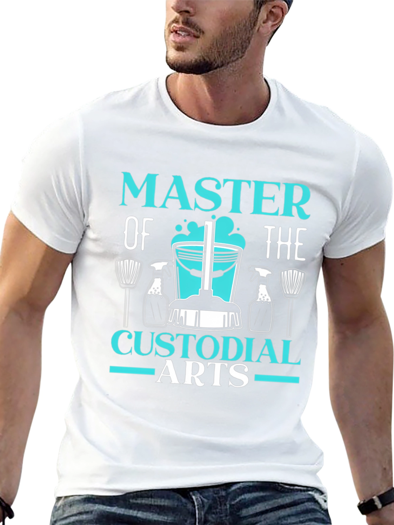 Master of Custodial Arts Funny Cleaning T-Shirt
