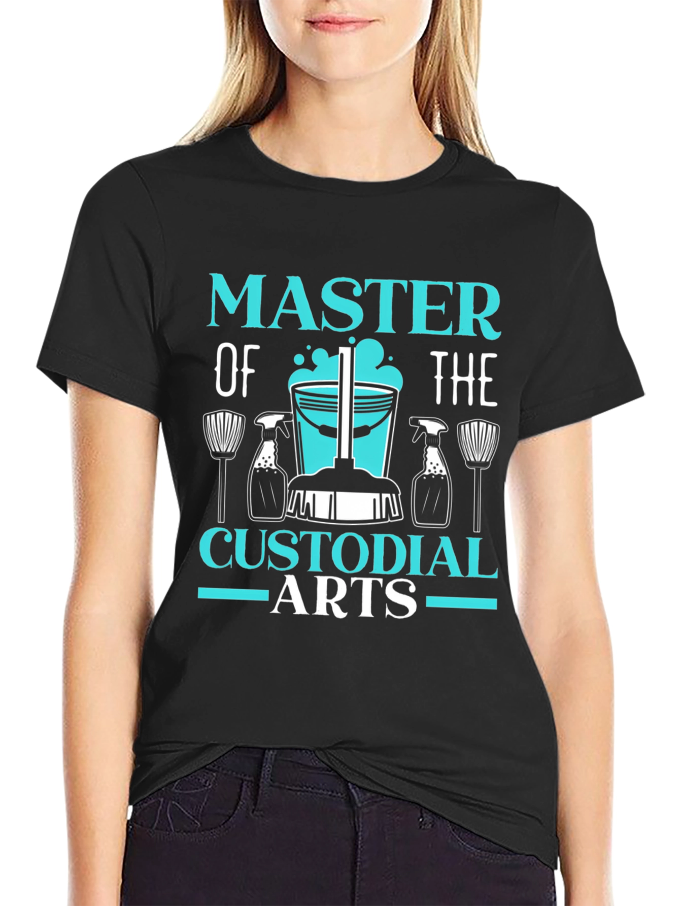 Master of Custodial Arts Funny Cleaning T-Shirt